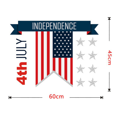 

Toponeto Independence Day Family Home Wall Sticker Removable Mural Decals PVC