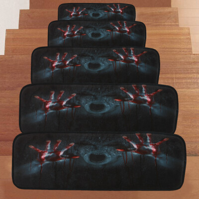 

Toponeto Halloween 1Set StepBasic Non-Slip Coral Fleece Resistant Carpet Stair Mat