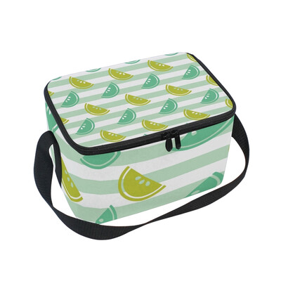 

ALAZA Insulated Lunch Box Colourful Fruit Pattern Lunch Bag for Men Women Portable Tote Bag Cooler Bag