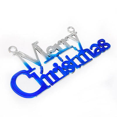 

〖Follure〗Christmas Tree Decoration Shiny Merry Letter Card for Xmas Hanging Ornament