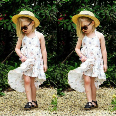 

US Summer Toddler Kids Baby Girls Party Dress Sundress Outfit Clothes Age 1-6Y