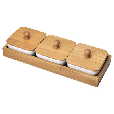 

Bathtub Snack Serving Tray Appetizer Serving Tray Candy Dried Fruit Box Bamboo Food Storage Container Organizer Bin