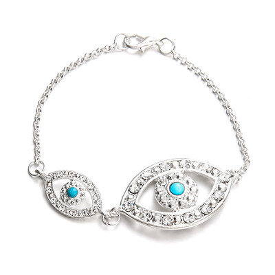 

Excellent Diamond Bracelet Turquoise Turkish Evil Eye Bracelet For Women Girl Friendship Jewelry