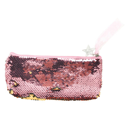 

Toponeto Women Girls Fashion Double Color Sequins Pen Bag Storage Bag Ladies Purse Pouch