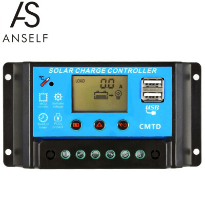 

Anself 20A 12V24V LCD Solar Charge Controller with Current Display Function Auto Regulator for Solar Panel Battery Lamp Overload