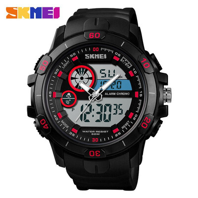 

SKMEI Mens Waterproof Sport Army Alarm Date Analog Digital Black Wrist Watch UK