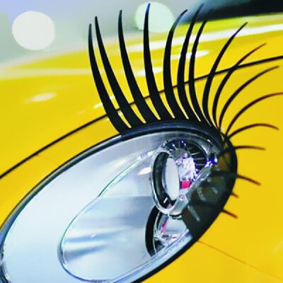 

2Pcs Cute Lovely Car Headlight Eyelash Sticker 3D Decoration Truck Lighting Auto Decals Car Styling Exterior Accessories