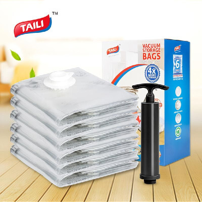 

Vacuum Storage Bags 6 Pack Jumbo 4030" Saving Space Seal Bags with Hand Pump for Clothes Blankets Pillows Wardrobe Closet