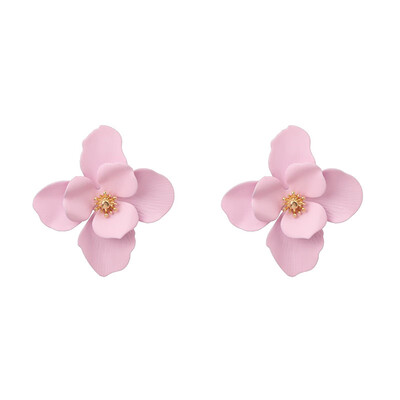 

2019 New design sweet jewelry spray paint effect stud earrings with flower earrings Statement earring for Girls gift for woman