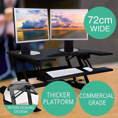 

Adjustable Height Sit to Stand Up Desk Computer Lift Rising Laptop Work Station