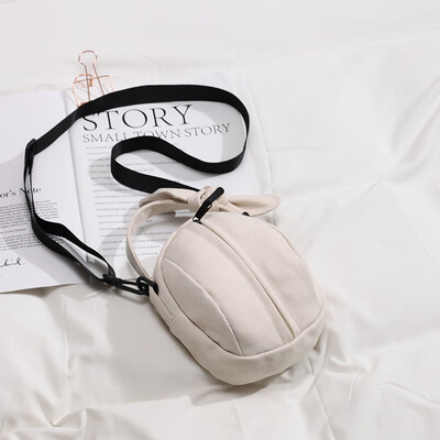 

Bag female 2019 new summer wild bow Messenger bag Korean version of the simple ins canvas shoulder bag