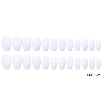 

24pcs Colorful Coffin Nails Matte False Nails Frosted Press On Nails Full Cover Medium Ballerina Artificial Nails Art Tips