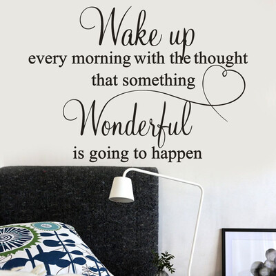 

〖Follure〗Wake up Every Morning Removable Art Vinyl Mural Home Room Decor Wall Stickers