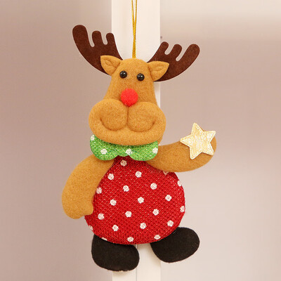 

〖Follure〗Christmas Ornaments Gift Santa Claus Snowman Reindeer Toy Doll Hang Decorations