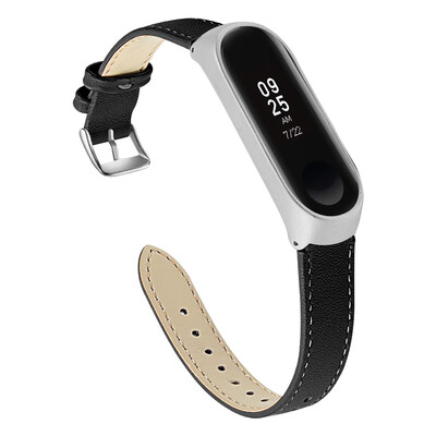 

ECSEM Wristband for Mi Band 3 Bracelet Genuine Leather Strap for Xiaomi Mi Band 4 Mi Band 3