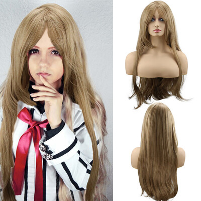

〖Follure〗Womens Fashion Wig Rose Gold Synthetic Hair Long Wigs Wave Curly Wig