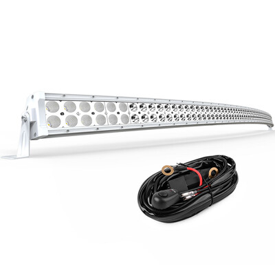 

3D White 50Inch Curved 672W Led Light Bar Offroad 4WD Driving Truck Boat ATV 52"