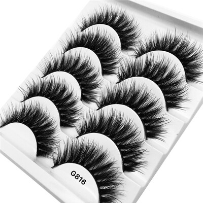 

〖Follure〗3D Eyelash Imitation Mink Natural Thick False Eyelash 5 Pairs