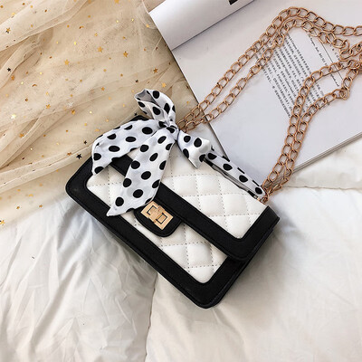 

Advanced sense bag foreign small fragrance rhombic chain bag texture Messenger bag female bag new 2019 scarf bag