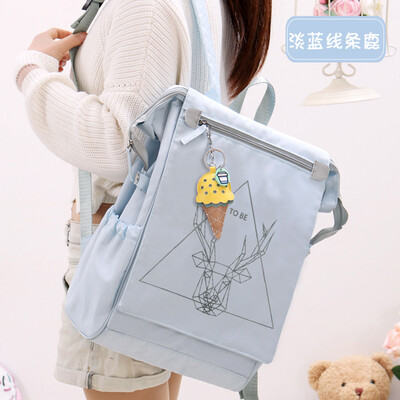 

Junior high school schoolbag female Korean high school students ins wind college students backpack simple Mori high-capacity backp