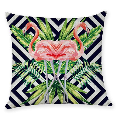 

Flamingo Pillowcase Pillow Cover Cartoon Sofa Cushion Case Protector 45x45CM Without Core