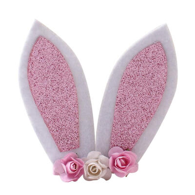 

Cute Rabbit Ears Hair Clip Sequins Girl 3D Flower Glitter Headband Headwear