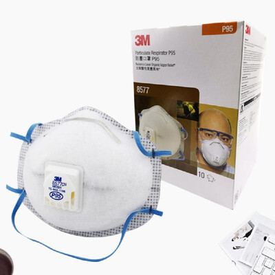 

3M 8577 Particulate Respirator P95 Head-mounted Masks Activated Carbon Aganist Particulate Matter PM25 Organic Steam Odor 10PCS