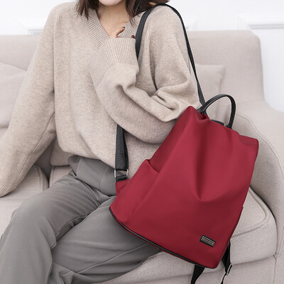 

Anti-theft travel backpack womens new versatile large-capacity canvas bag womens simple Mori travel tide