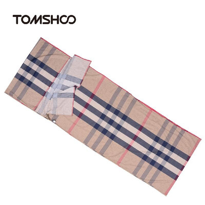 

TOMSHOO 75210CM Outdoor Travel Camping Hiking 100 Cotton Healthy Sleeping Bag Liner with Pillowcase Portable Lightweight Busines