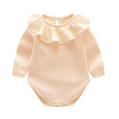 

Winter Baby Girls Rompers Princess Ruffle Collar Sweet Infants Jumpsuit