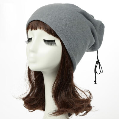 

New Winter Unisex Women Men Fleece Hat Solid Warm Hip-Hop Cool Cap Headwear Neckerchief