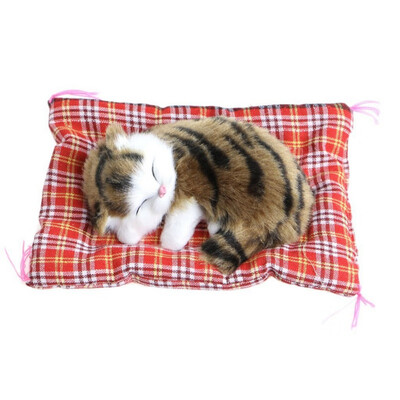 

Car Ornaments Cute Simulation Sleeping Cats Decoration Automobiles Lovely Plush Kittens Doll Toy Children Gifts Accessories