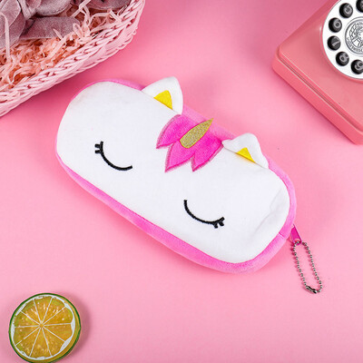 

Cute Unicorn Plush Pencil Case For Boys Girls Stationery Gift Big Capacity Zipper Pencil Bag School Office Supplies