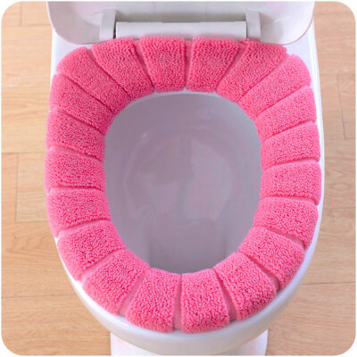 

〖Follure〗Comfortable Velvet Coral Toilet Seat Cover Standard Pumpkin Pattern Cushion