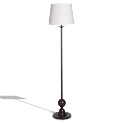 

665" Copper Bronze Drum Shade Floor Lamp