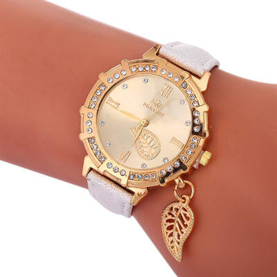 

2019 Fashion Women Luxury Watch New Design Pendant Clock Leather Band Quartz Wristwatch Lady Female Diamond Watches Reloj Mujer