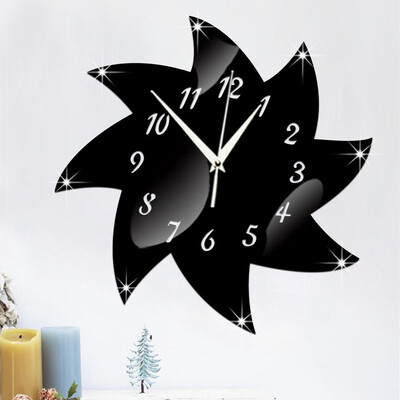 

〖Follure〗Modern DIY Wall Clock 3D Mirror Surface Sticker Home Office Decor Wall Sticker