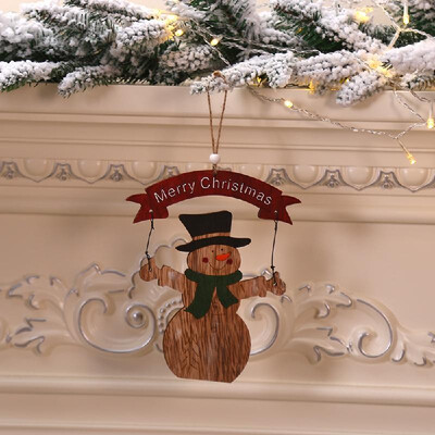 

Christmas Wooden Pendant Door Hanging Santa Snowman Elk Christmas Tree Widget Fesitival Christmas Decoration
