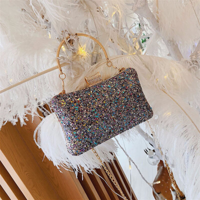 

Tailored Fashion Women Sequins Diamonds Crossbody Bag Chain Handle Bag Shoulder Bag