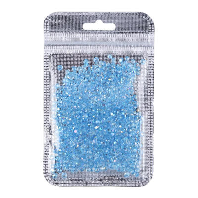 

500pcs Naked Diamond Nail Glitter Rhinestones Silver Flat Bottom Drill