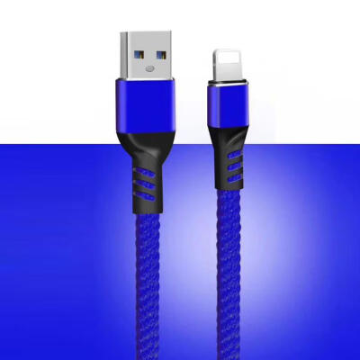 

Universal 1m USB To Lightning 3A Fast Charging Flat Braided Data Cable Line Cord For IPhone IPad