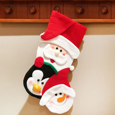 

Toponeto Candy Bag Christmas Gifts Tree Ornament Stocking Santa Claus Snowman Sock Decor