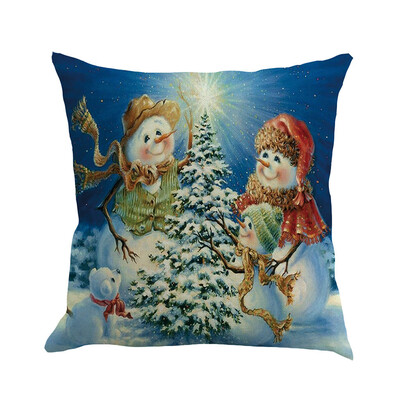 

Siaonvr Christmas Pillow Cover Pillowcases Decorative Sofa Cushion Cover 45x45cm
