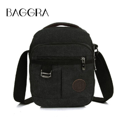 

New Fashion Men Canvas Crossbody Bag Zipped Pocket Casual Travel Outdoor Small Shoulder Bag