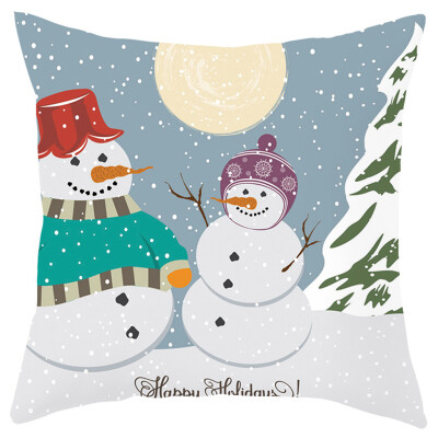 

Siaonvr Merry Christmas Short Plush Pillowcase Sofa Pad Set Home Decoration 18x18 Inch