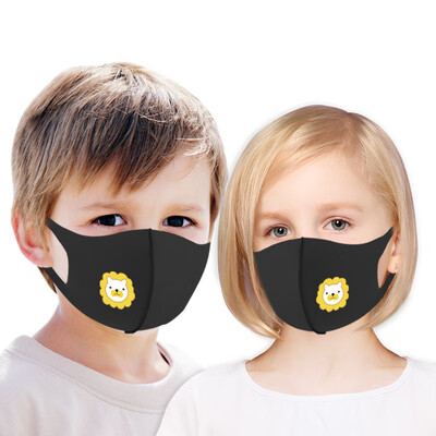 

Ito good dustproof childrens mask washable non-disposable mask 3 Pack men&women tide black