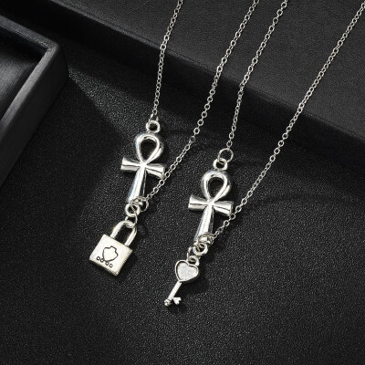 

Love Necklaces For Couples Romantic Key Heart Lock Necklace Pendant For Women Men Christmas Necklace Friendship Jewelry Gifts