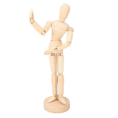 

Greensen 8 Inch Wooden Man Model Movable Limbs Puppet Art Drawing Action Figures Kids Toy
