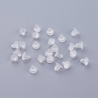 

Plastic Earring Ear Nuts Earrings Backs Clear 35x4mm Hole 03mm