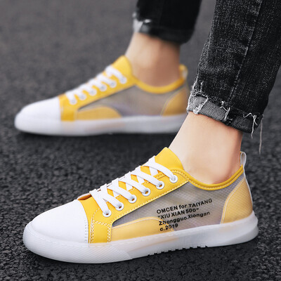 

Net red with the mens shoes Korean version of the trend of mens casual wild shoes breathable canvas social guy tide shoes summer